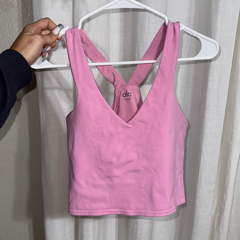 Alo Airbrush Real Bra Tank - Parisian Pink